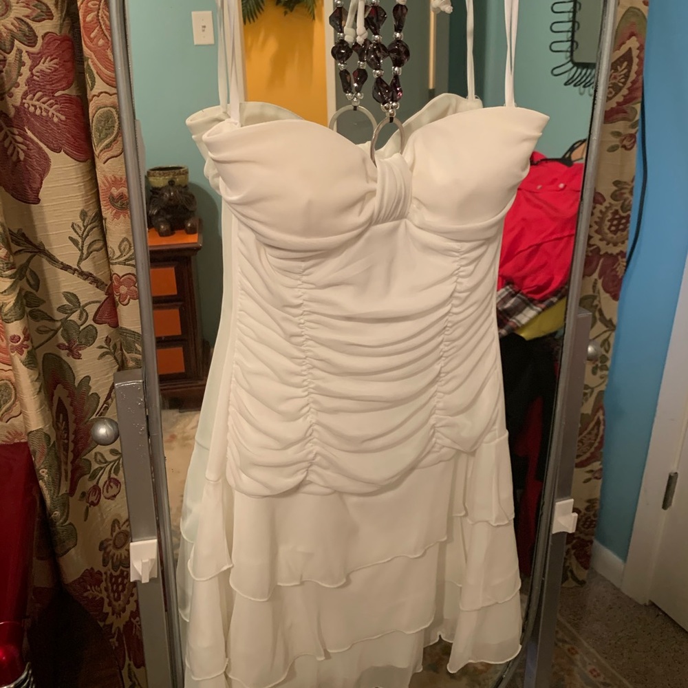 White mini dress
